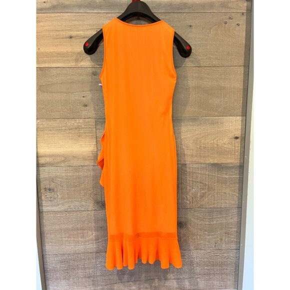 NWOT Fuzzi Ruffle Mesh Dress in Minio Size S - Picture 7 of 8